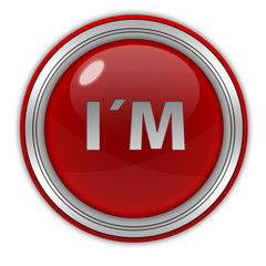 I am circular icon on white background