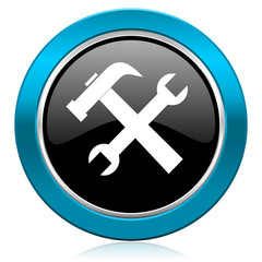 tools glossy icon service sign