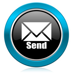 send glossy icon post sign