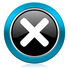 Obraz premium cancel glossy icon x sign