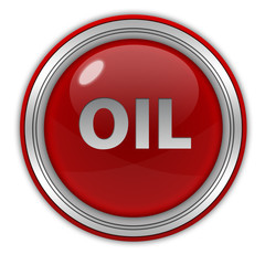 Oil circular icon on white background