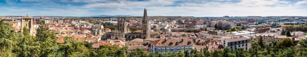 Aerial view of Burgos - obrazy, fototapety, plakaty