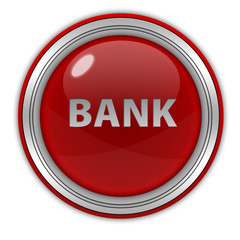 Bank circular icon on white background