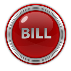 Bill circular icon on white background