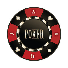 Casino, Poker chip vector design