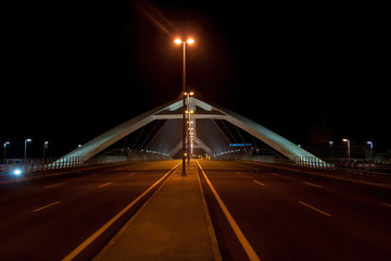 Fototapeta na wymiar Bridge of the Third millennium in Zaragoza