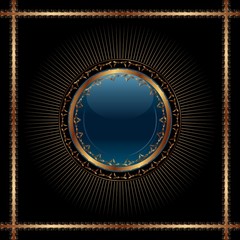 golden vintage card design