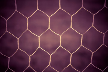 Soccer goal net vintage background