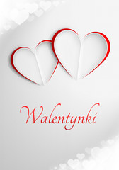 Miłosna kartka na Walentynki