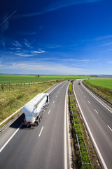 highway traffic on a lovely, sunny summer day