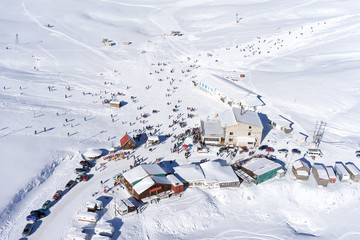 Fototapeta na wymiar Aerial View of Ski Resort Falakro, in Greece.