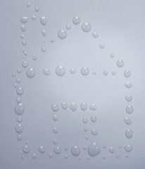 Picture from water drops close-up