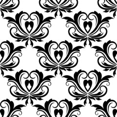 Retro seamless pattern with flourishes