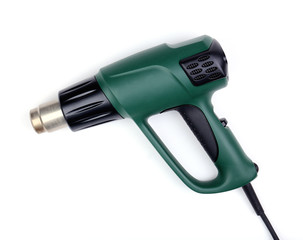 Industrial heat gun isolated on white