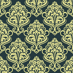 Dainty floral yellow seamless pattern