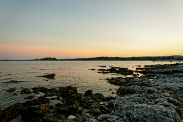 Transparent water at the shore