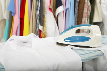 Electric iron and shirt