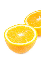 Slice of fresh ripe orange.