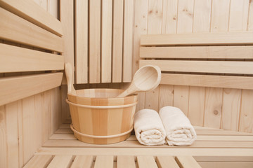 Fototapeta na wymiar sauna accessories 