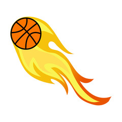 basketball on fire