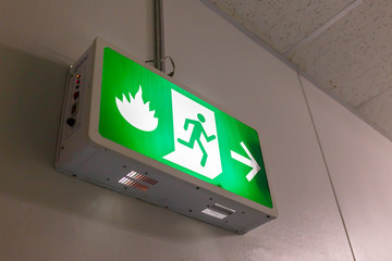 Fire exit light sign