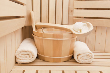 Obraz na płótnie Canvas sauna accessories 