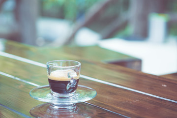 Americano Coffee cup on table