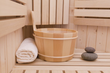 Fototapeta na wymiar sauna accessories 