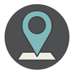 Check in Location Direction Place Icon Vector Concept
