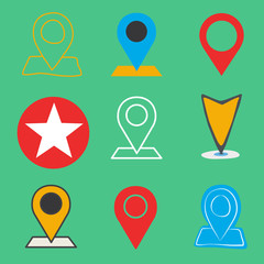 Distance Maker Location Direction Icon Vector Concept