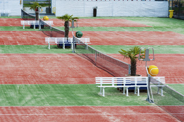 Obraz premium Detail of a tennis court