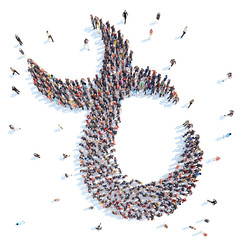 People in the form of an abstract symbol business.