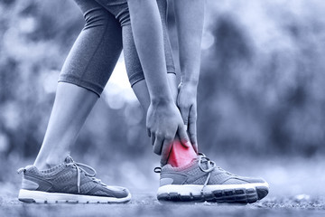 Broken twisted ankle - running sport injury