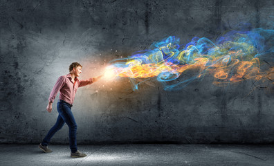 Obraz premium Man magician