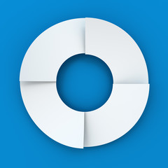 Four steps infographic circle