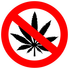 No marihuana sign