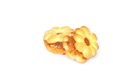 Pineapple Cookies isolated on white background