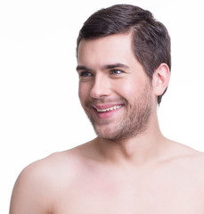 Obraz premium Close-up portrait of happy young man.