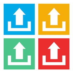 Upload Uploading Sharing Online Internet Icon Vector Concept