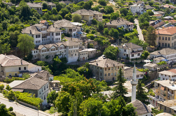 Fototapeta na wymiar Gjirokaster - town of silver roofs, Albania
