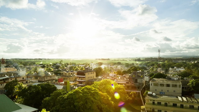aerial of mahebourg mauritius