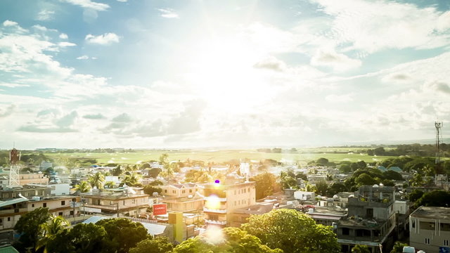 aerial of mahebourg mauritius