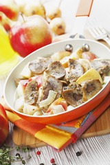 Kidneys beef in cider