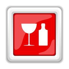 Bottle and glass icon