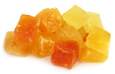 Dried fruits apricot and papaya