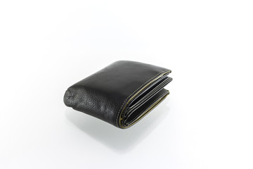 Brown wallet isolated on white