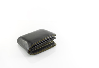 Brown wallet isolated on white