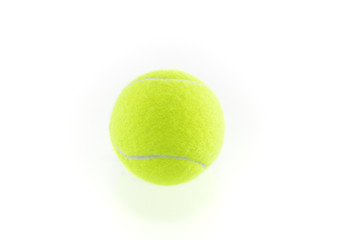 tennis ball close up isolated on white