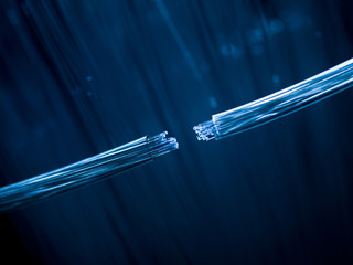 fiber optic cables connecting - 75924226