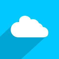 Cloud flat web icon.